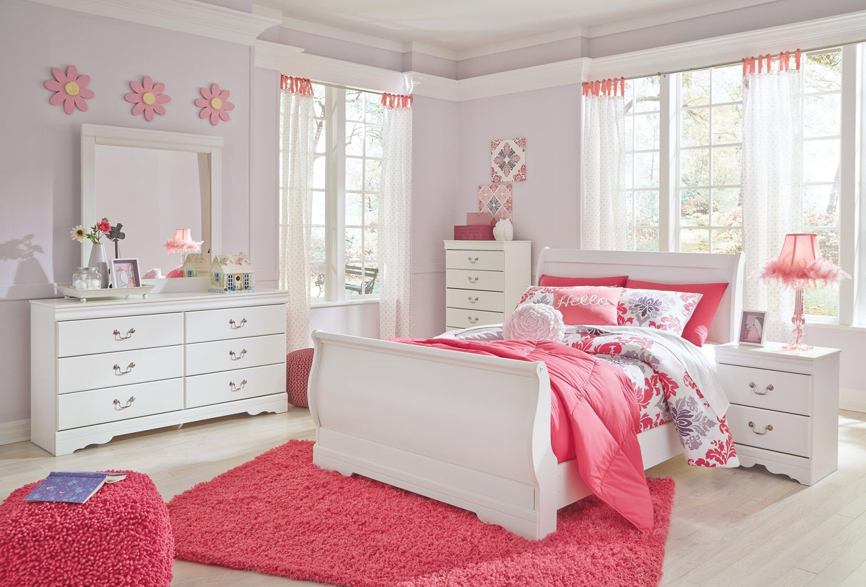 Anarasia White Sleigh Youth Bedroom Set by Ashley at Eve Furniture