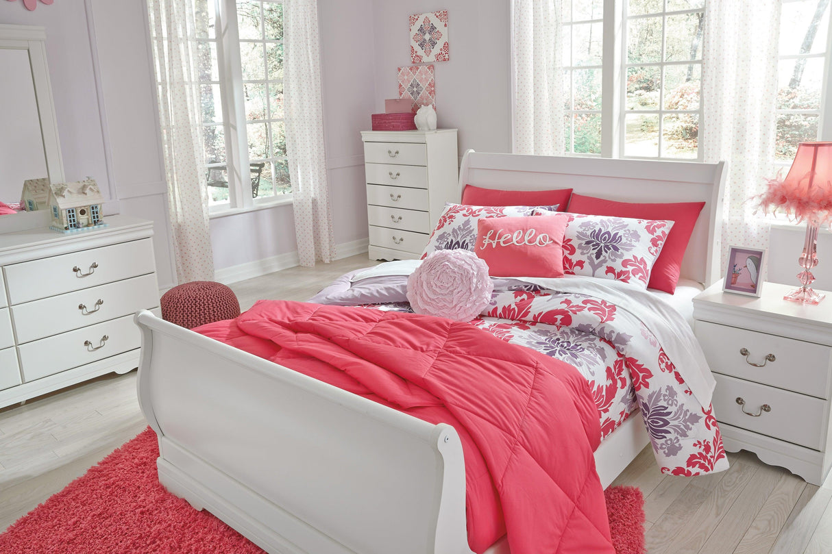 Anarasia White Sleigh Youth Bedroom Set by Ashley at Eve Furniture