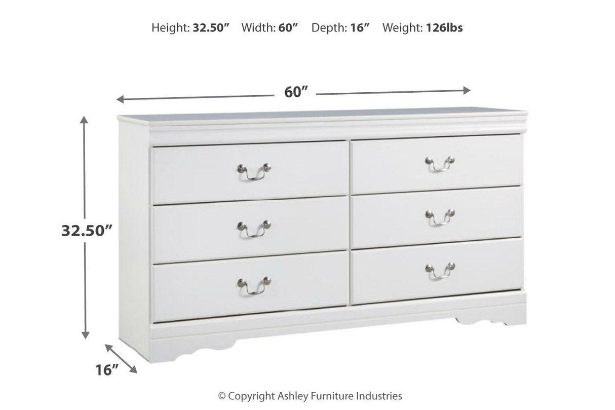 Anarasia White Dresser by Ashley at Eve Furniture