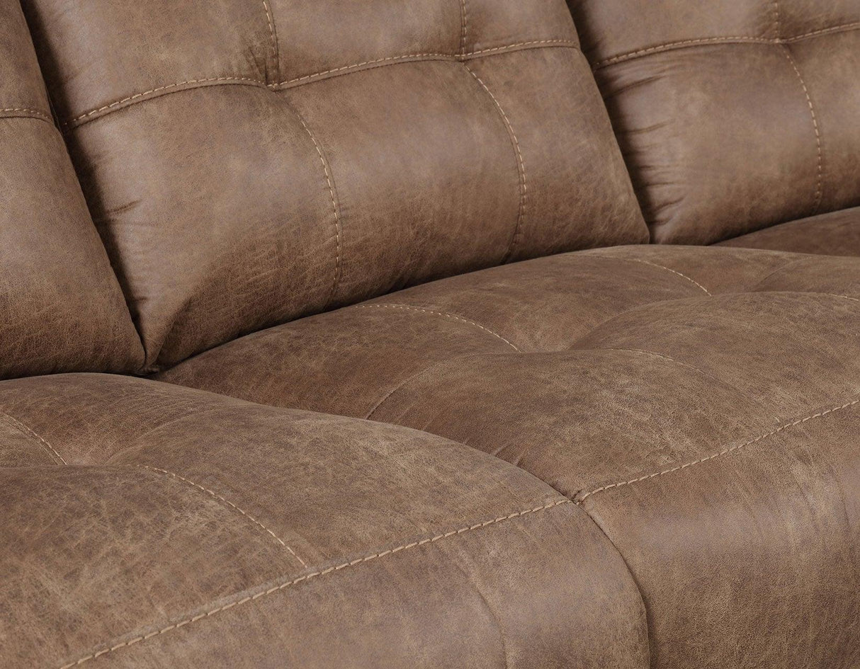 Anastasia Cocoa 3-Piece Reclining Sectional by Steve Silver at Eve Furniture
