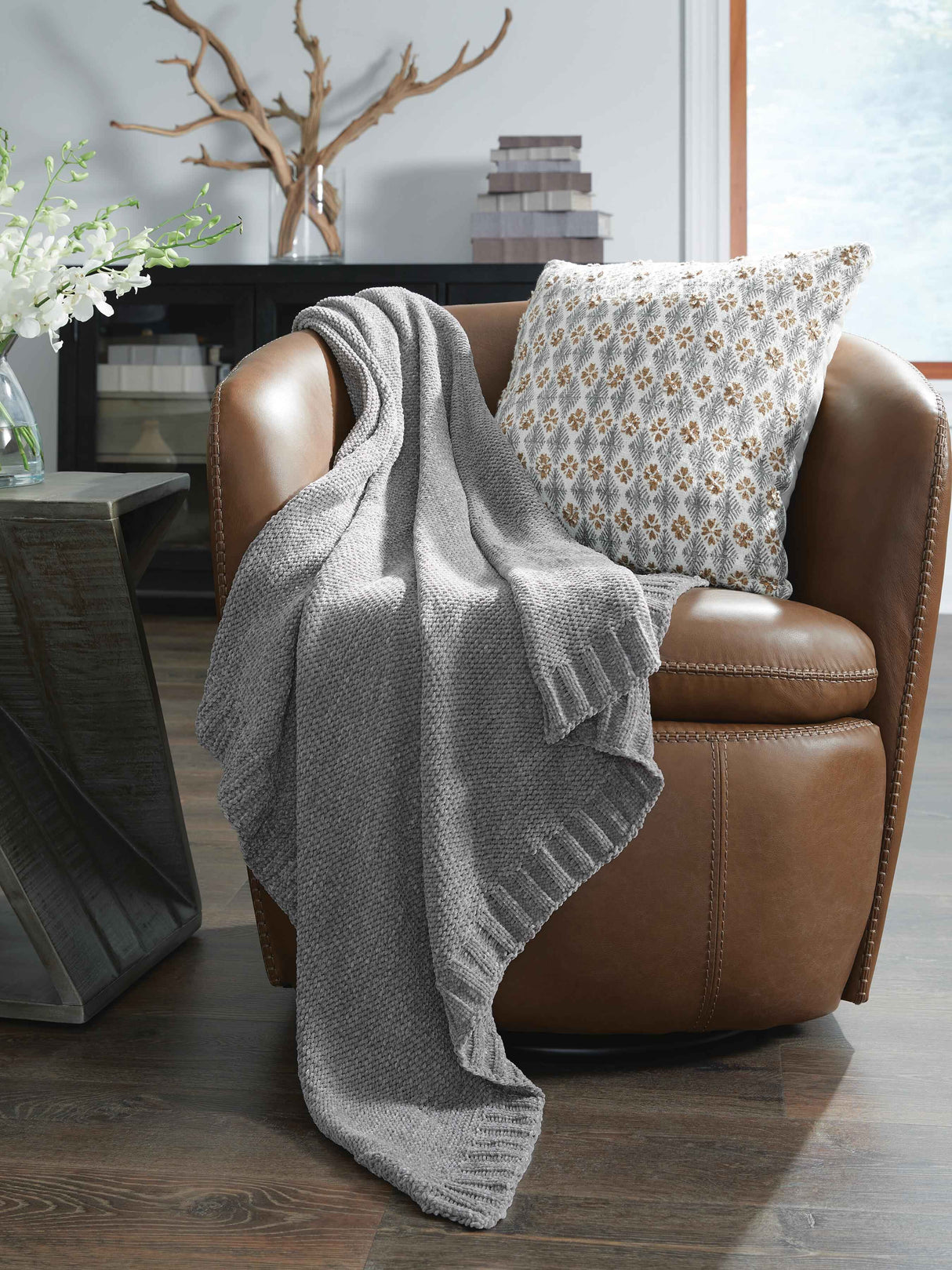Anawood Gray Throw by Ashley at Eve Furniture