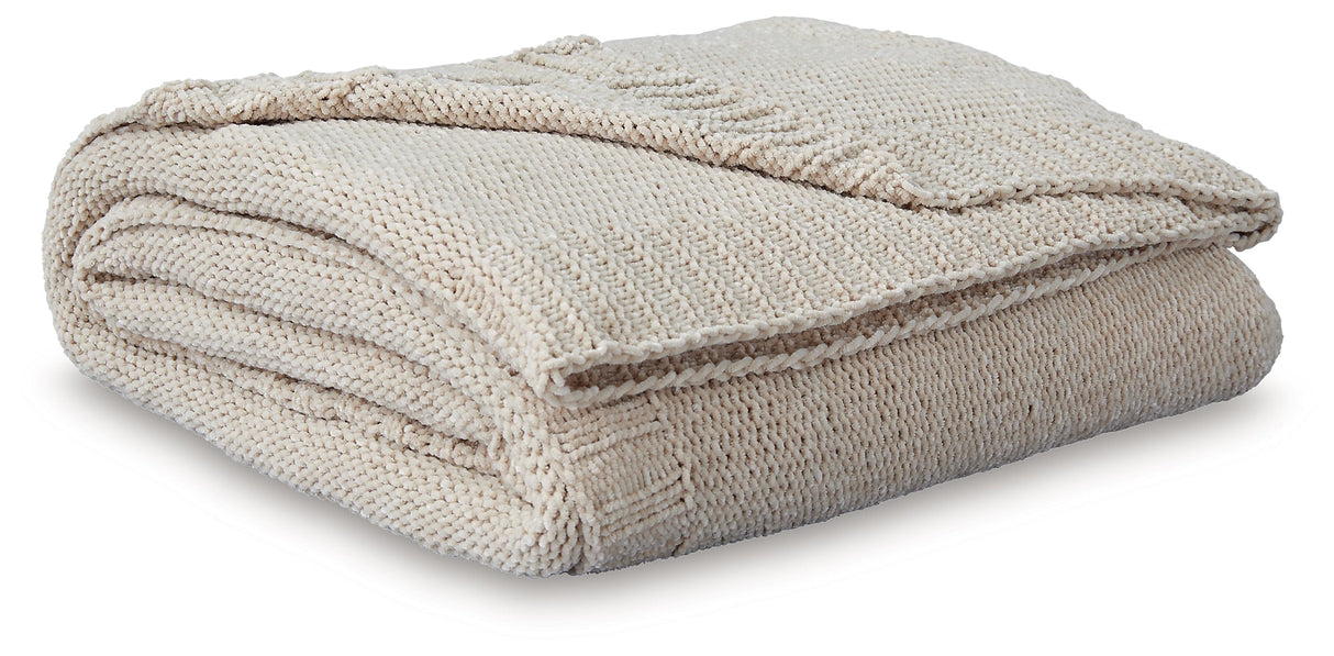 Anawood Oatmeal Throw (Set of 3) by Ashley at Eve Furniture