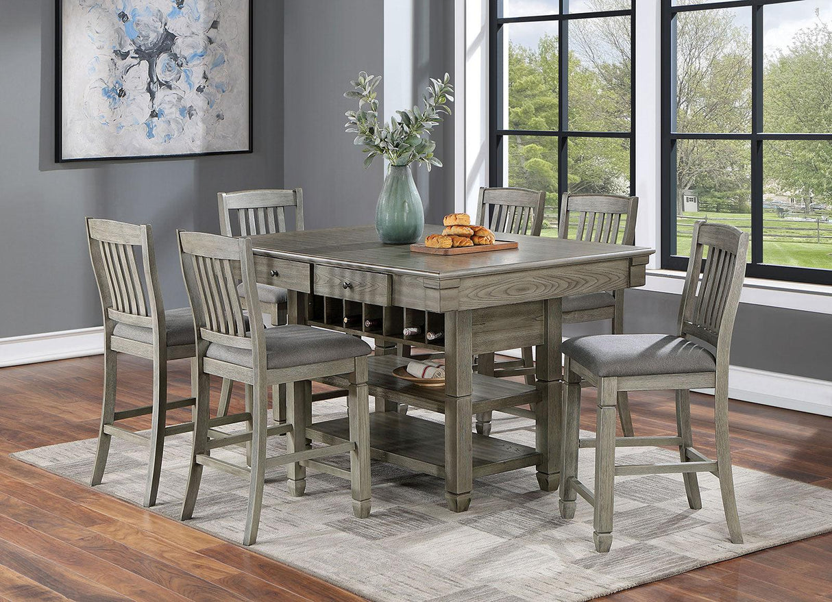 Anaya Gray Counter Ht. Table by Furniture of America at Eve Furniture
