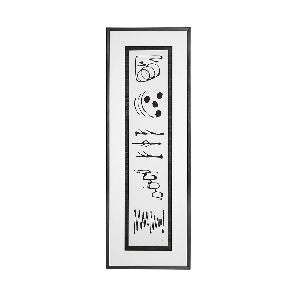 Ancient Notes II by Mercana Studio a Hand Embellished Textured Framed Art Print Matted under Glass by Mercana at Eve Furniture