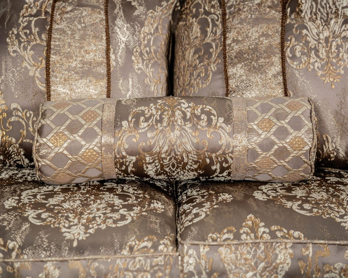 Andalusia Light Brown/Dark Cherry Sofa by Furniture of America at Eve Furniture