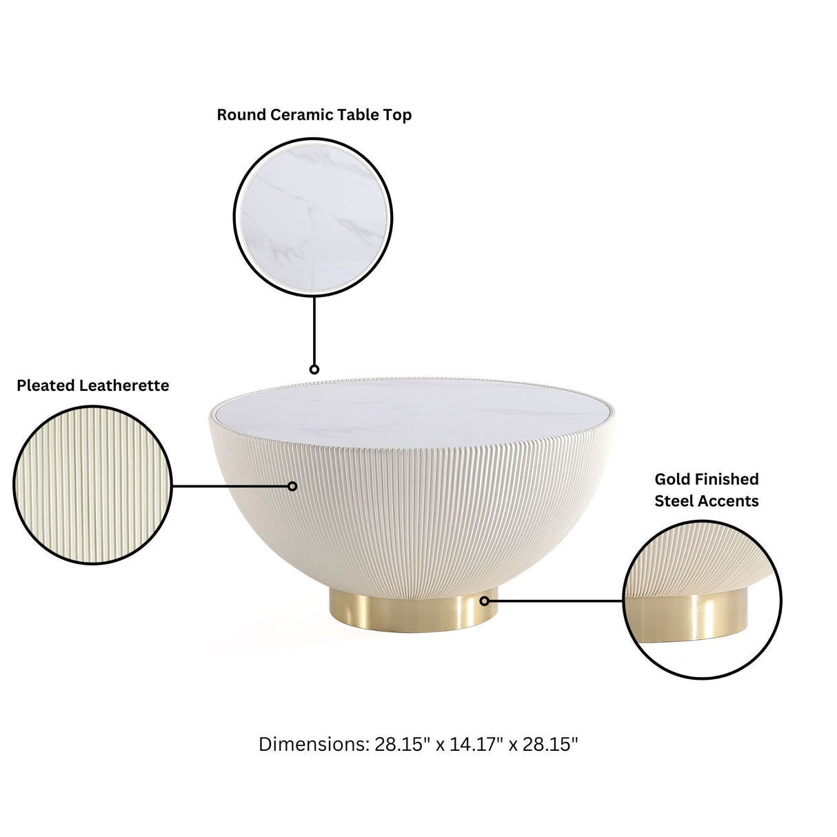 Anderson Coffee Table and End Table 2.0 in Cream (set of 2) by Manhattan Comfort at Eve Furniture