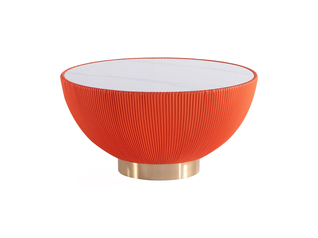Anderson Coffee Table in Orange by Manhattan Comfort at Eve Furniture