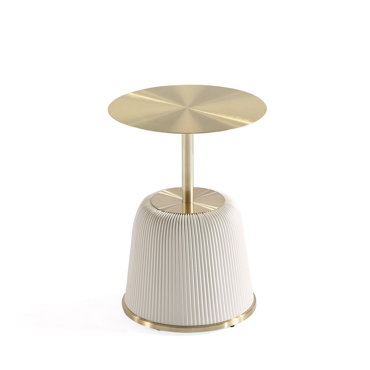 Anderson End Table 1.0 in Cream by Manhattan Comfort at Eve Furniture