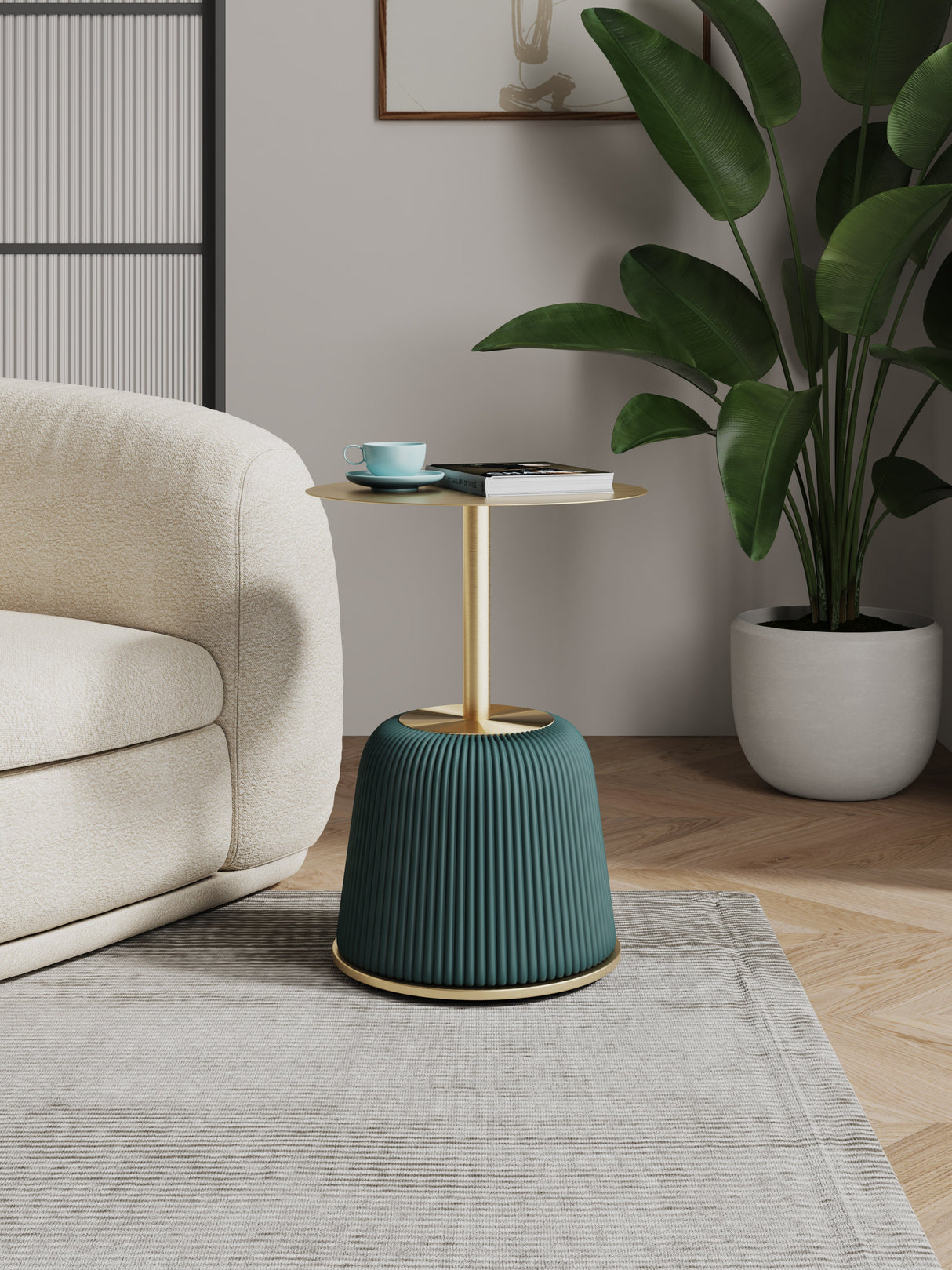 Anderson End Table 1.0 in Green by Manhattan Comfort at Eve Furniture