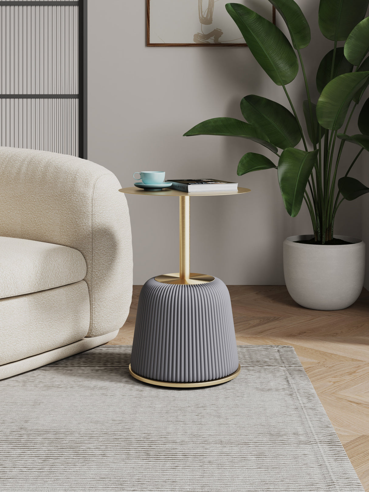 Anderson End Table 1.0 in Grey by Manhattan Comfort at Eve Furniture