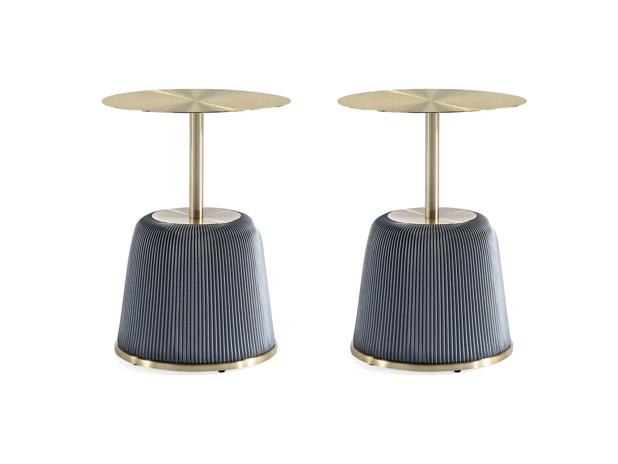 Anderson End Table 1.0 in Grey (set of 2) by Manhattan Comfort at Eve Furniture