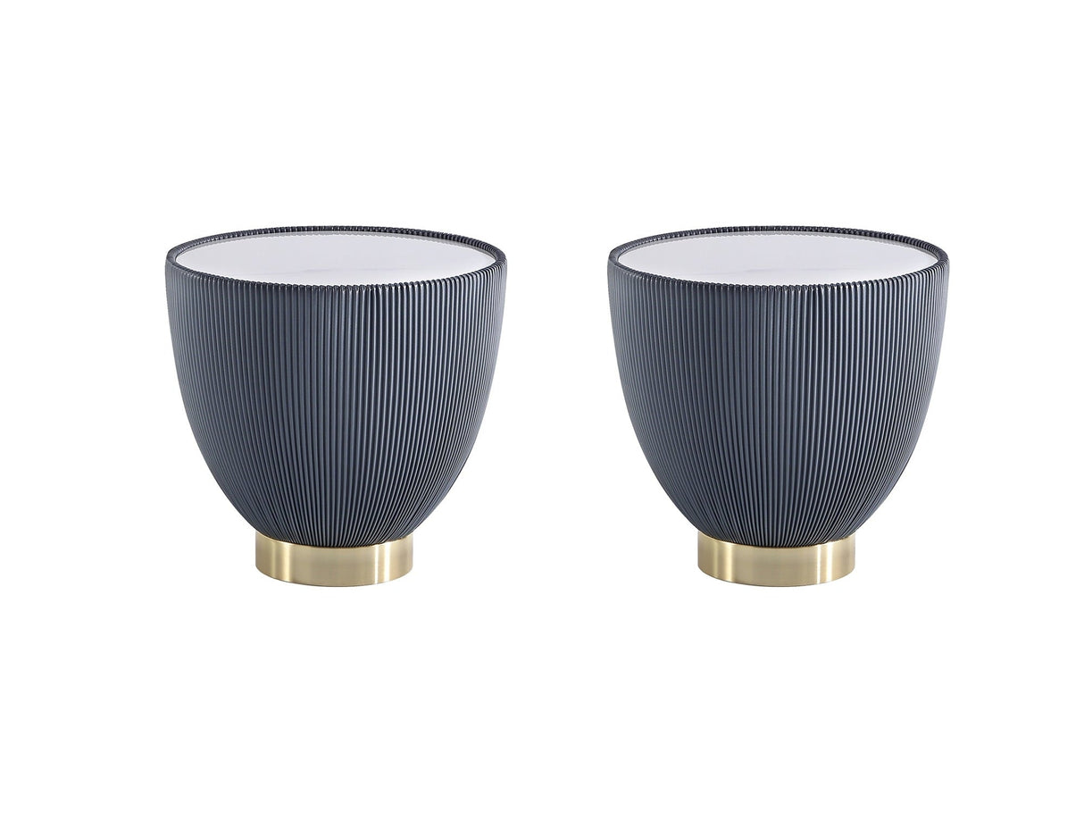 Anderson End Table 2.0 in Grey (Set of 2) by Manhattan Comfort at Eve Furniture