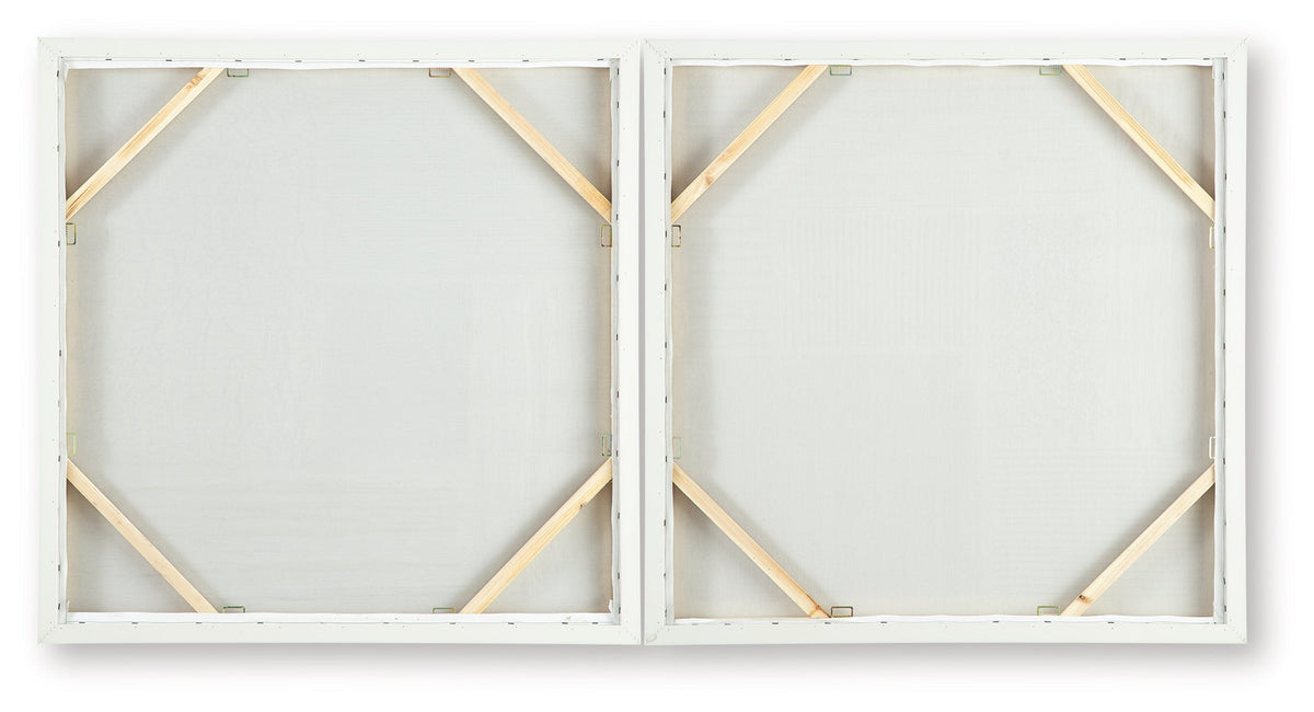 Andorfield Beige/Black/White Wall Art (Set of 2) by Ashley at Eve Furniture