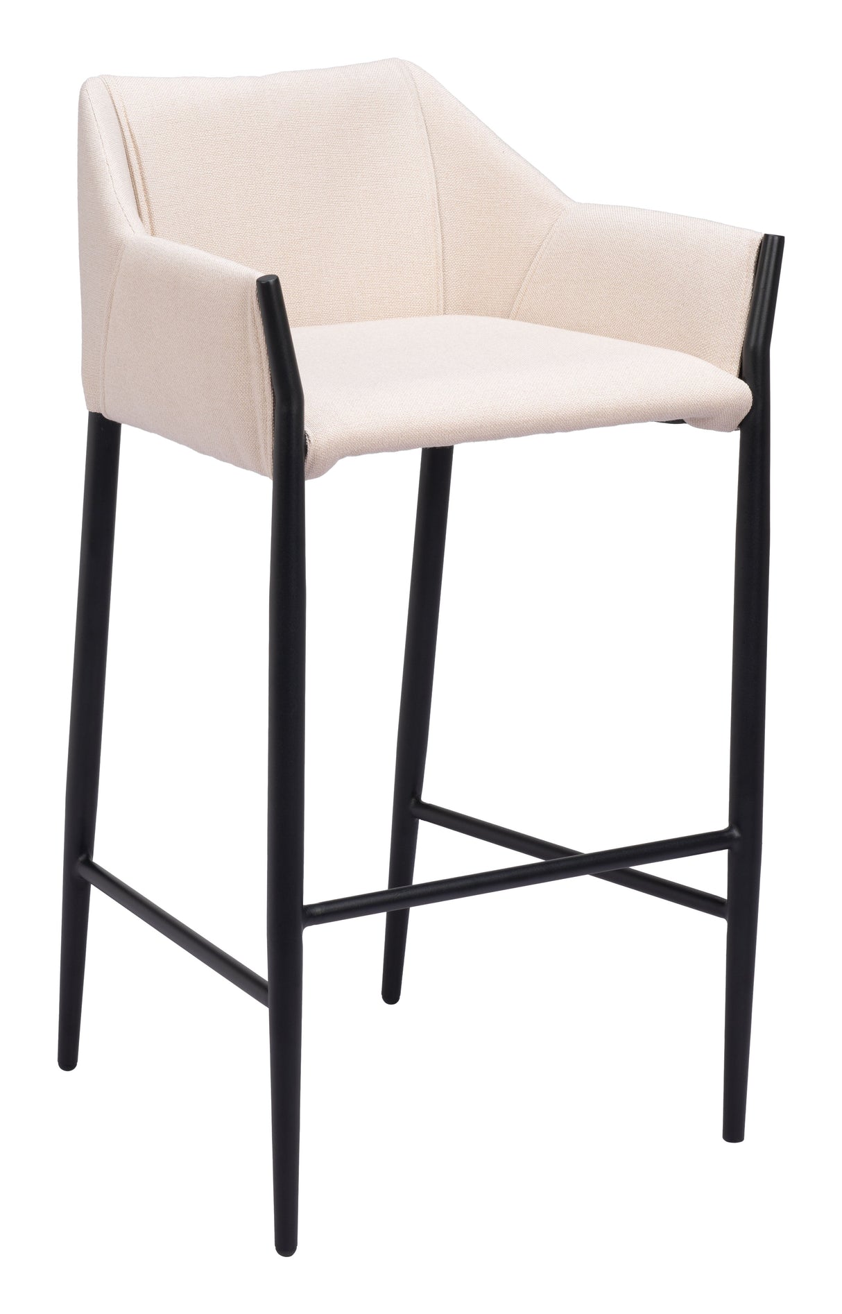 Andover Beige Barstool by Zuomod at Eve Furniture