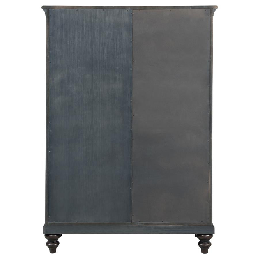 Andover Dark Oak 6-drawer Tempered Glass Door Chest by Coaster at Eve Furniture