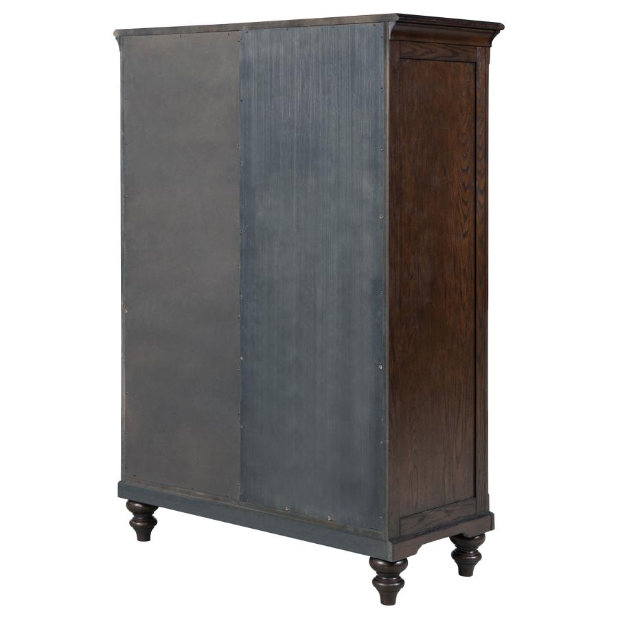 Andover Dark Oak 6-drawer Tempered Glass Door Chest by Coaster at Eve Furniture