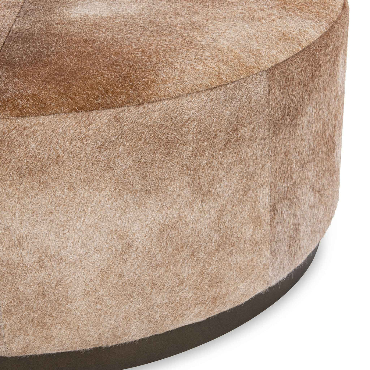 Andre Canyon Dust Round Ottoman by Classic Home at Eve Furniture