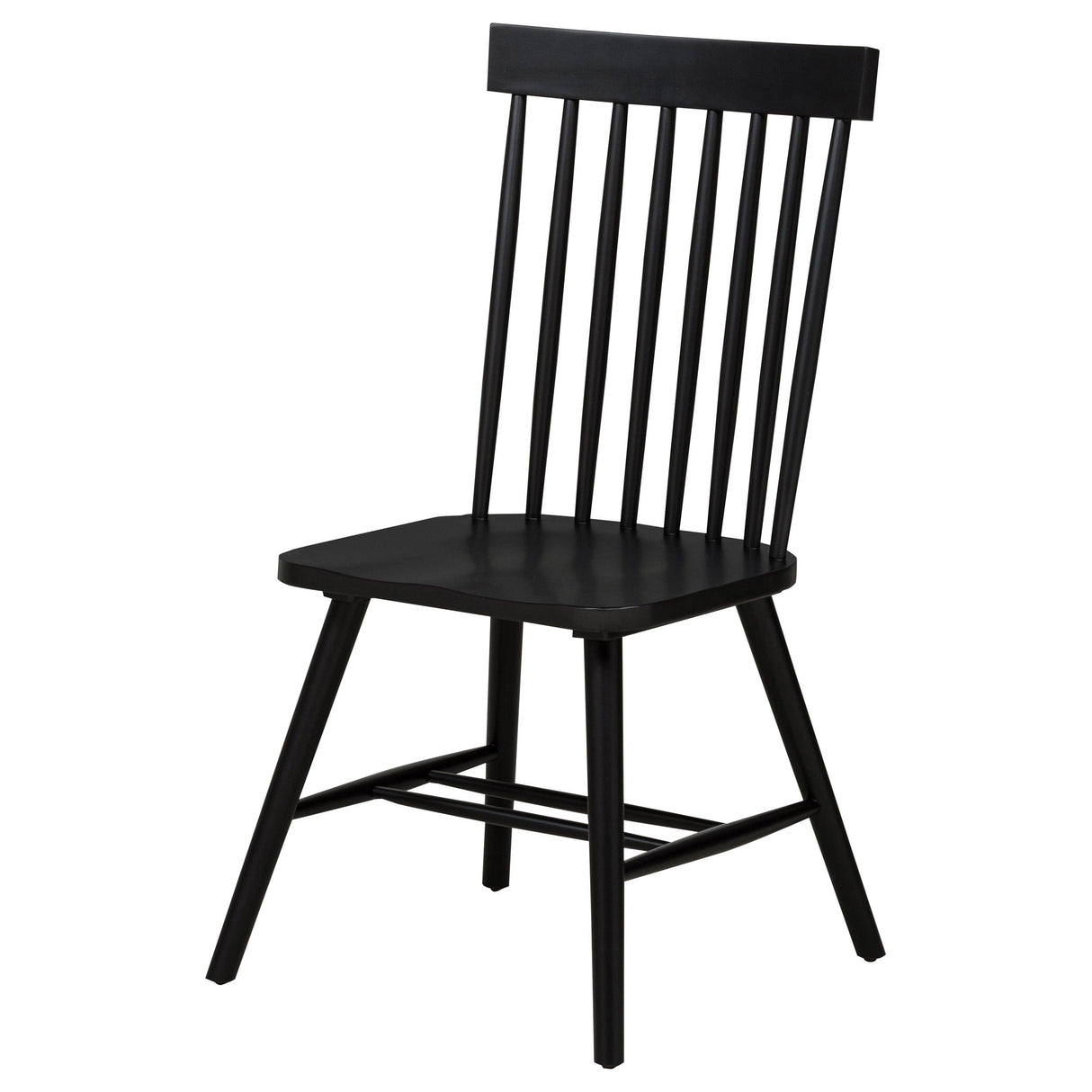 Andrews Black Windsor Spindle Back Dining Side Chair (Set of 2) by Coaster at Eve Furniture