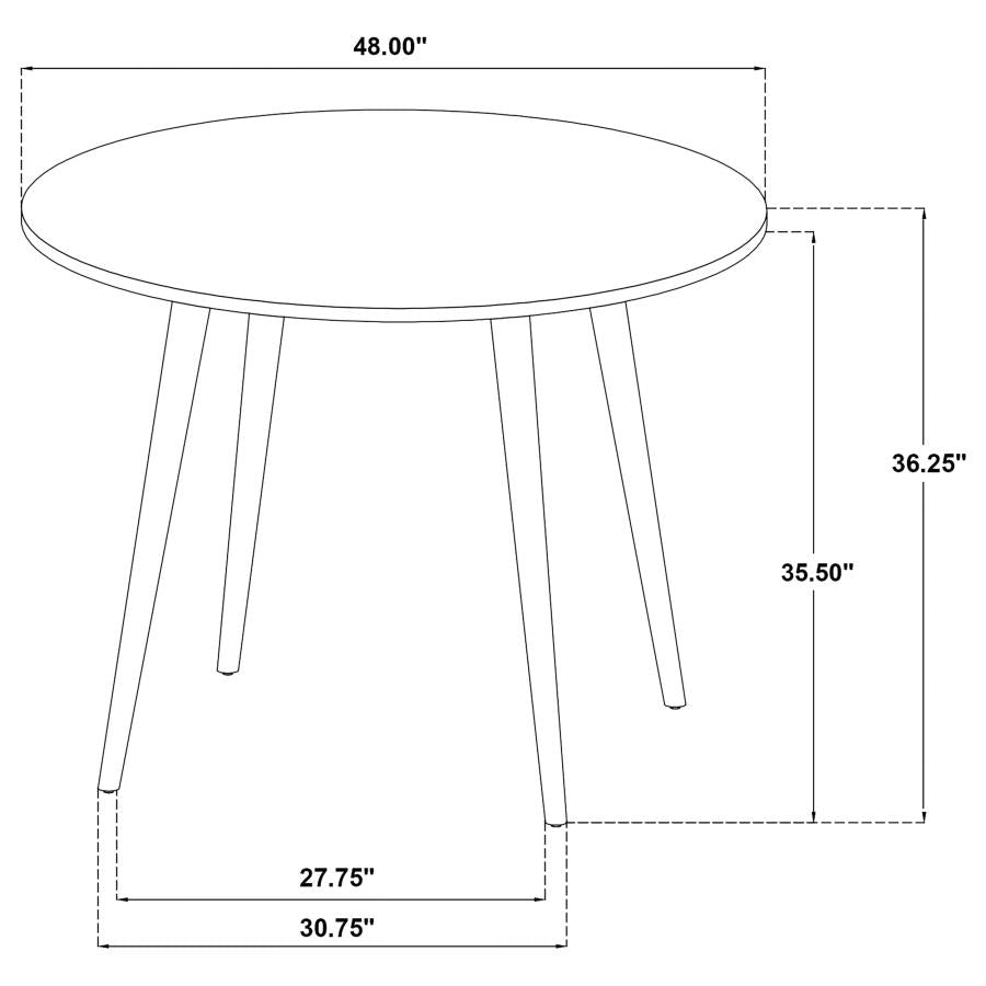 Andrews Light Ash 48-inch Round Counter Height Dining Table by Coaster at Eve Furniture