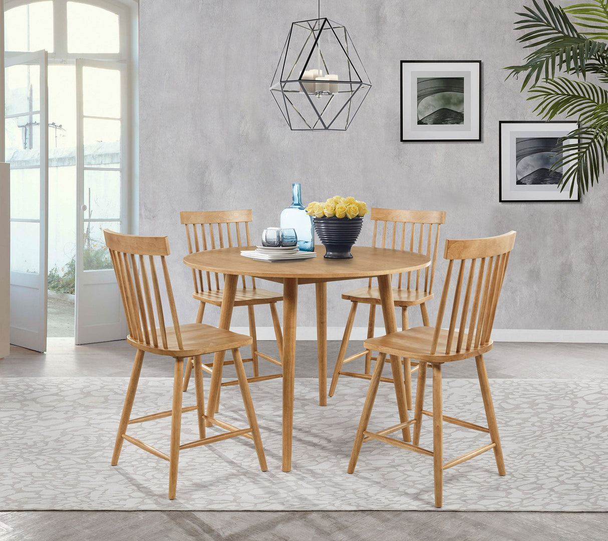 Andrews Light Ash Windsor Counter Height Dining Side Chair (Set of 2) by Coaster at Eve Furniture