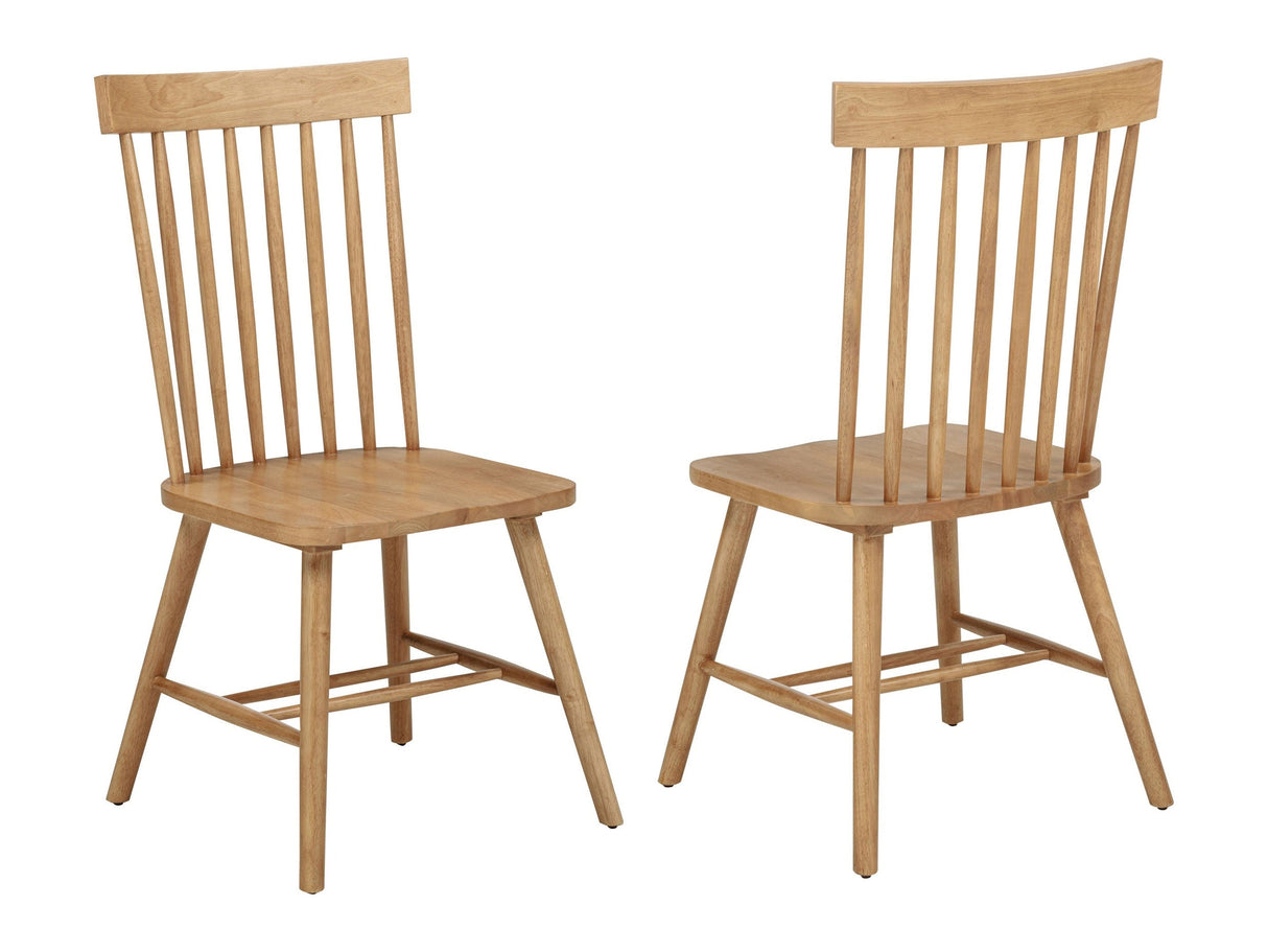 Andrews Light Ash Windsor Spindle Back Dining Side Chair (Set of 2) by Coaster at Eve Furniture