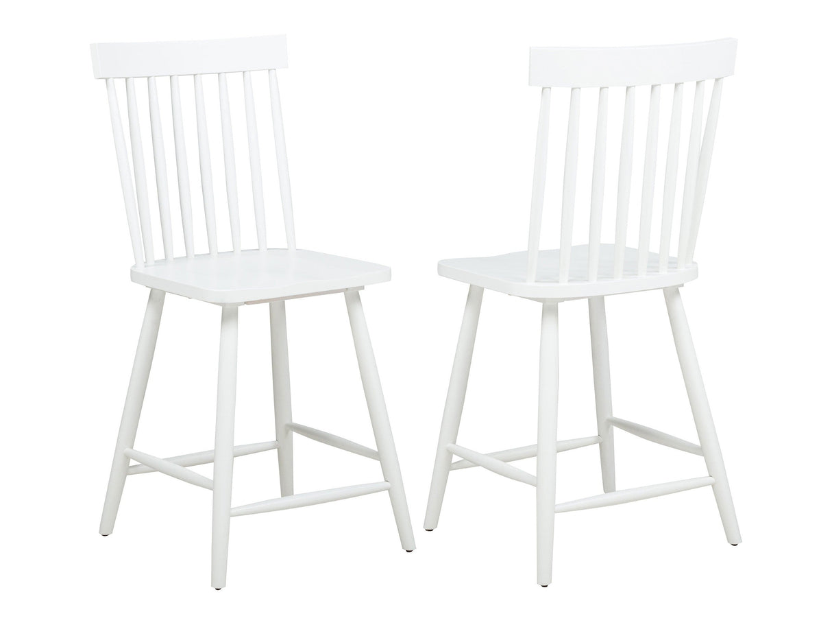 Andrews White Windsor Counter Height Dining Side Chair (Set of 2) by Coaster at Eve Furniture