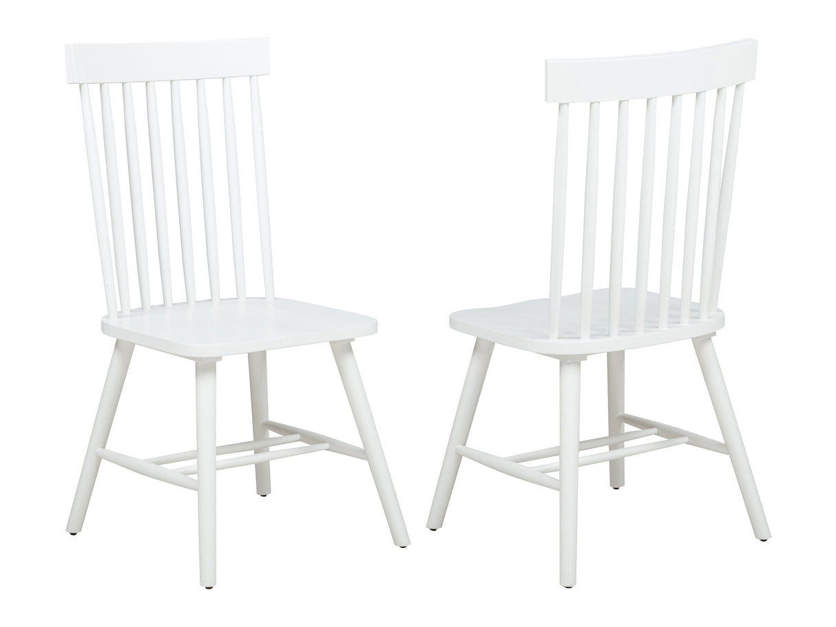 Andrews White Windsor Spindle Back Dining Side Chair (Set of 2) by Coaster at Eve Furniture