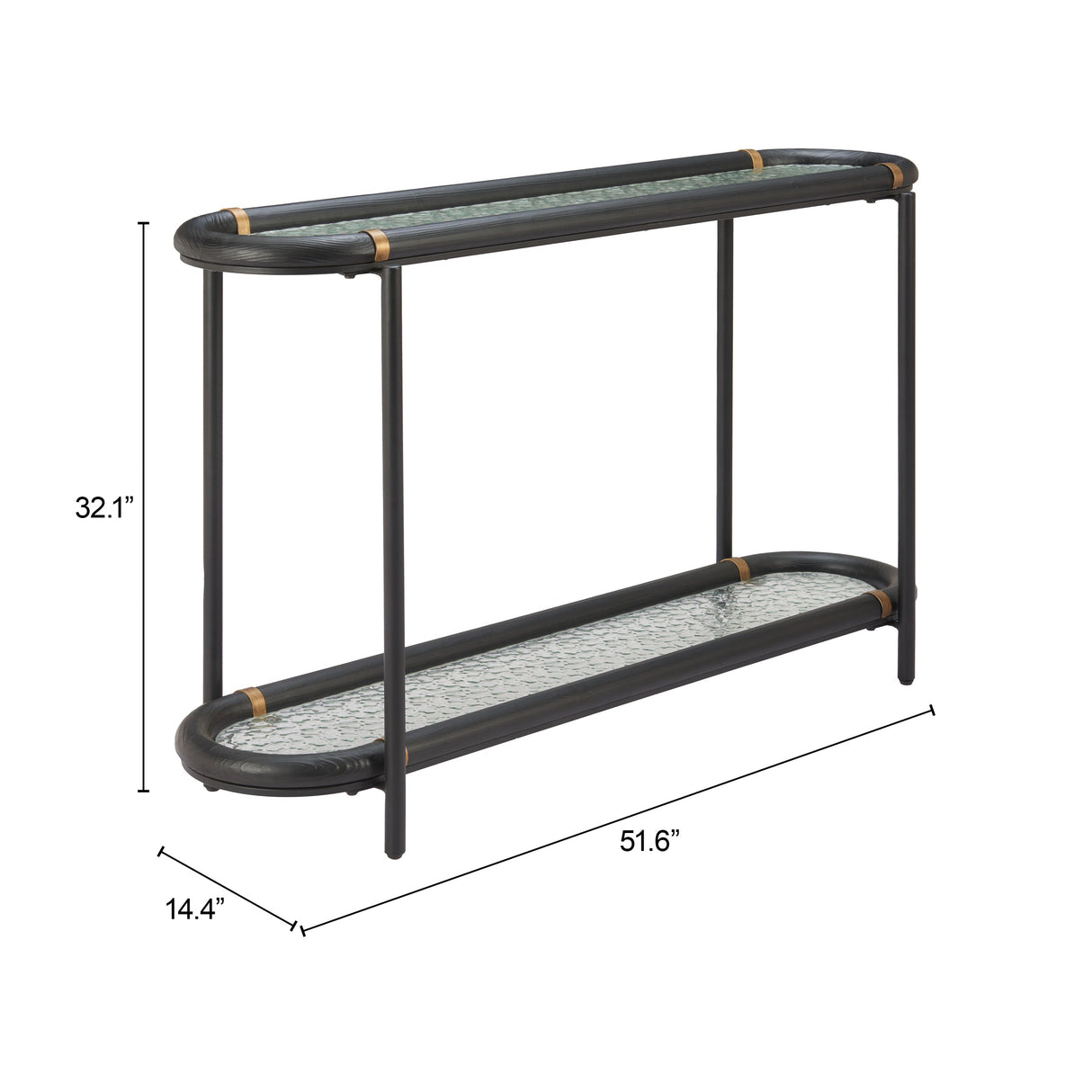 Aneis Black Console Table by Zuomod at Eve Furniture