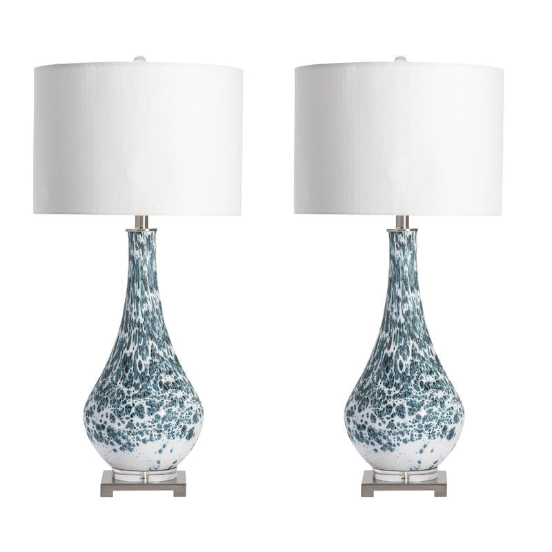 Anel Blue Table Lamp (Set of 2) by Crestview at Eve Furniture