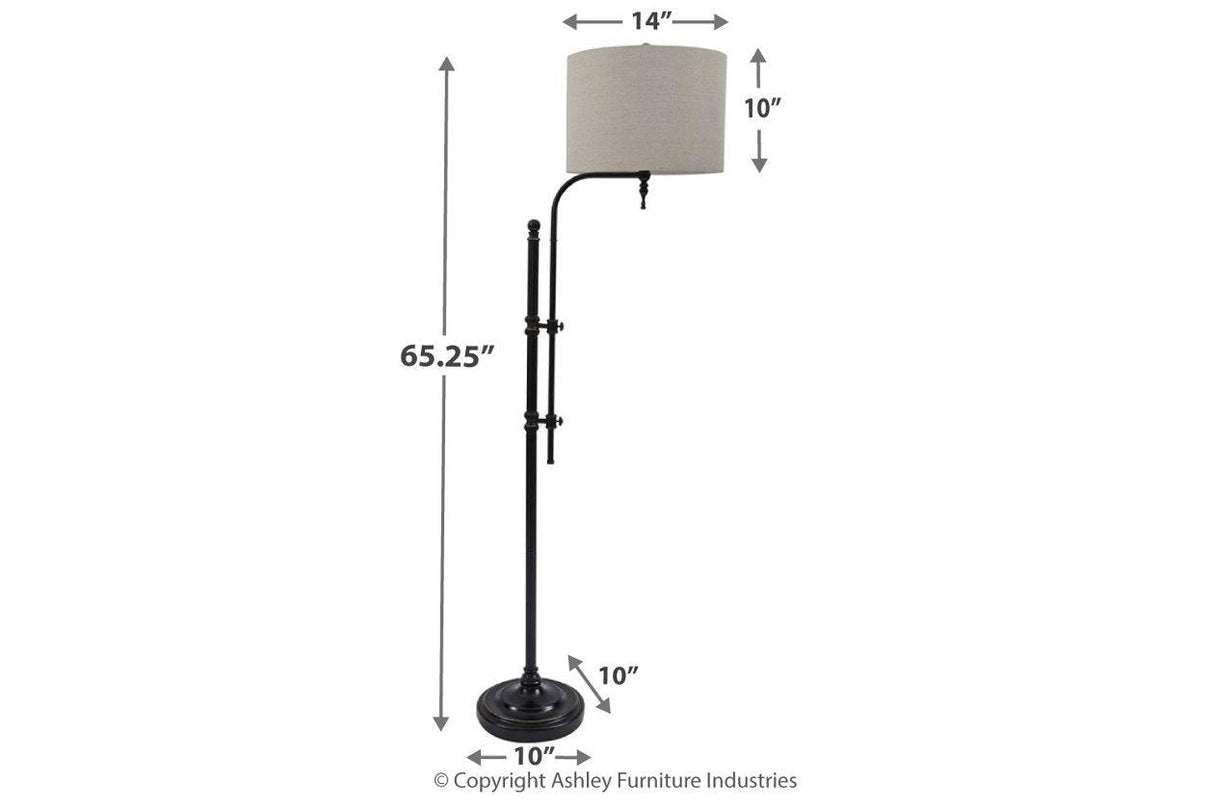 Anemoon Black Floor Lamp by Ashley at Eve Furniture