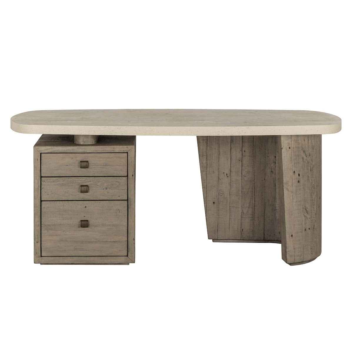 Angus Distressed Gray/Weathered Chalk Desk by Classic Home at Eve Furniture