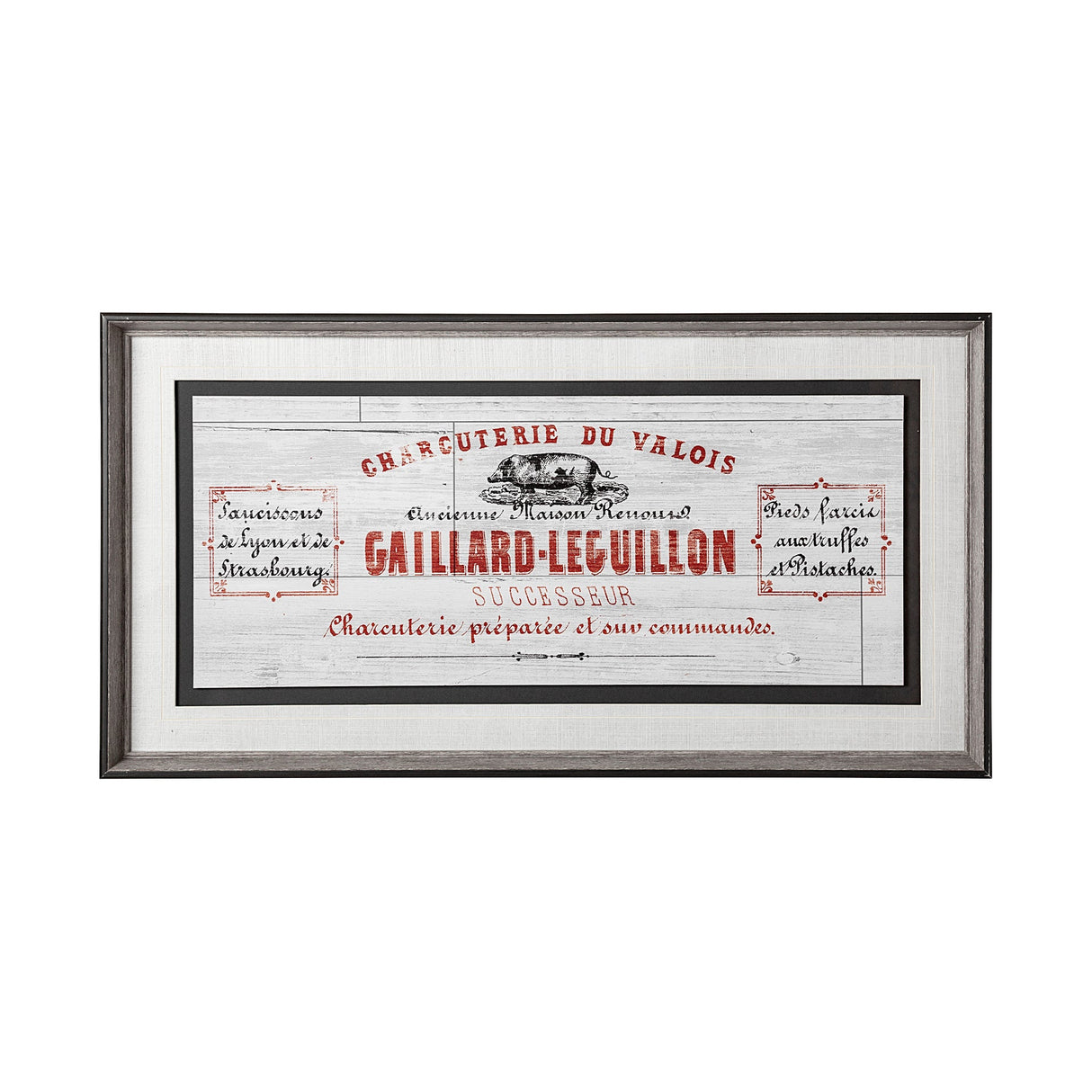Animal Bill of Sales I Gray Wood Mercana Studio Hand Embellished Framed Art Print Matted under Glass by Mercana at Eve Furniture