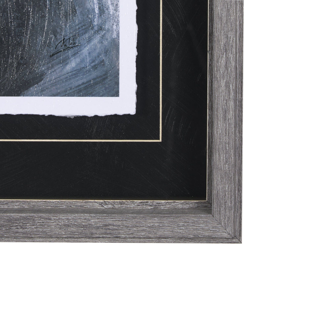 Animal Portrait II (Wolf) by Mercana Studio Hand Embellished Framed Art Print Matted under Glass by Mercana at Eve Furniture