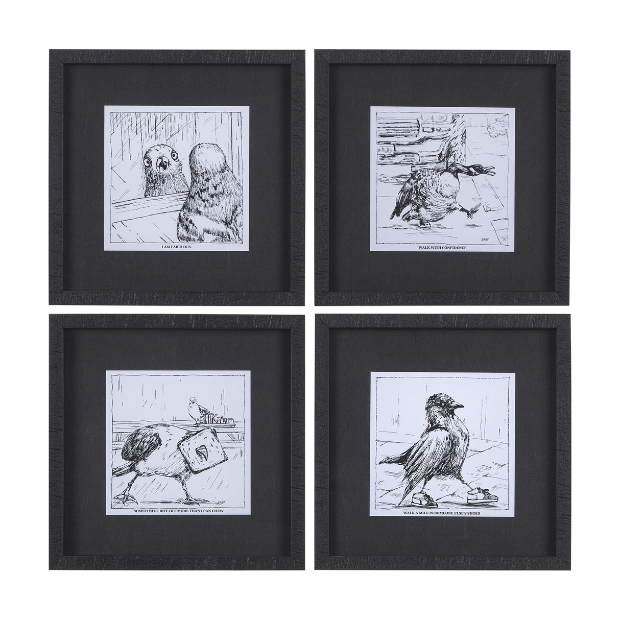 Animal Talk IV by Mercana Studio a Framed Art Print Matted under Glass by Mercana at Eve Furniture