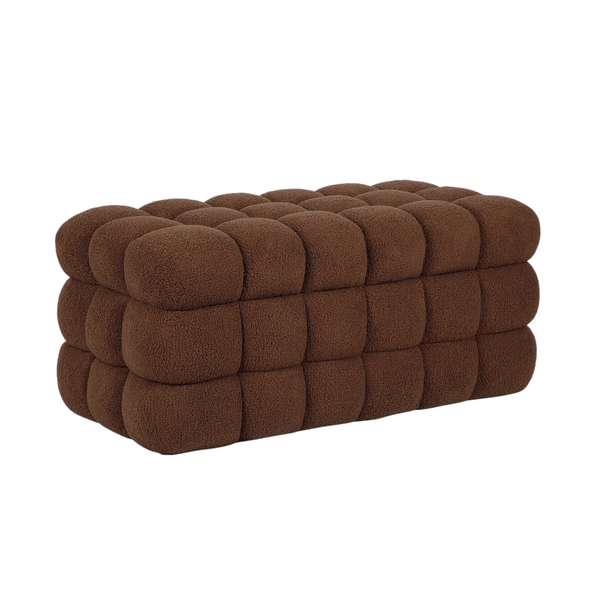 Anita 39" Faux Shearling Storage Bench With Reversible Tray Top by TOV Furniture at Eve Furniture