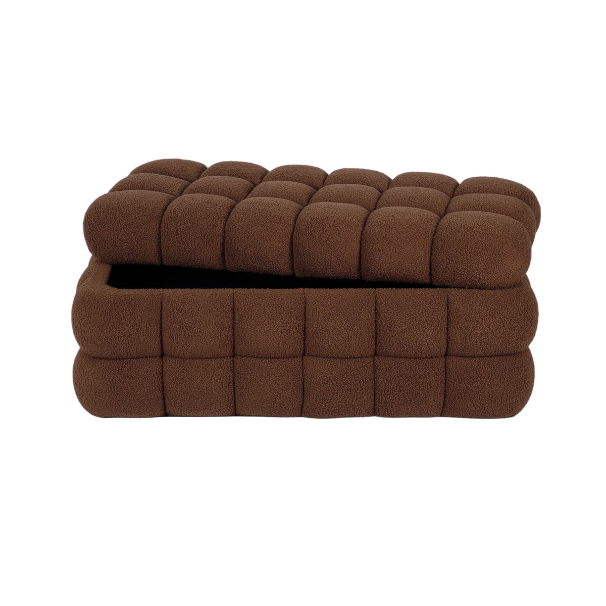 Anita 39" Faux Shearling Storage Bench With Reversible Tray Top by TOV Furniture at Eve Furniture