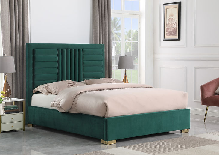 Anita Green King Platform Bed by New Era Innovations at Eve Furniture