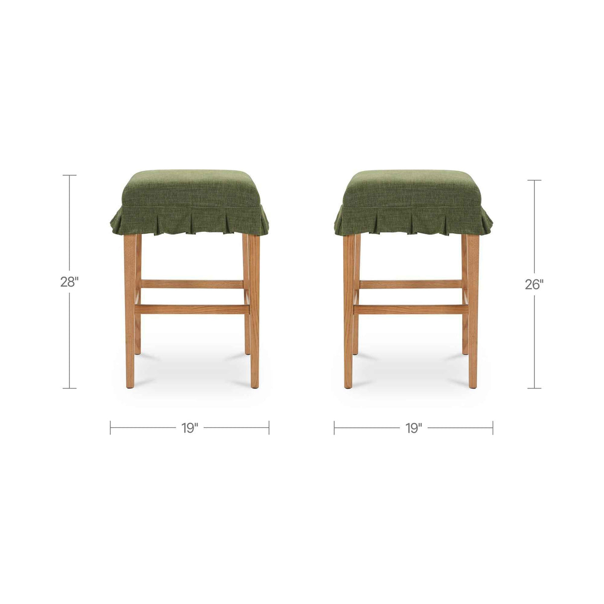 Anna Green/Walnut Counter Stool by Moe's Home at Eve Furniture