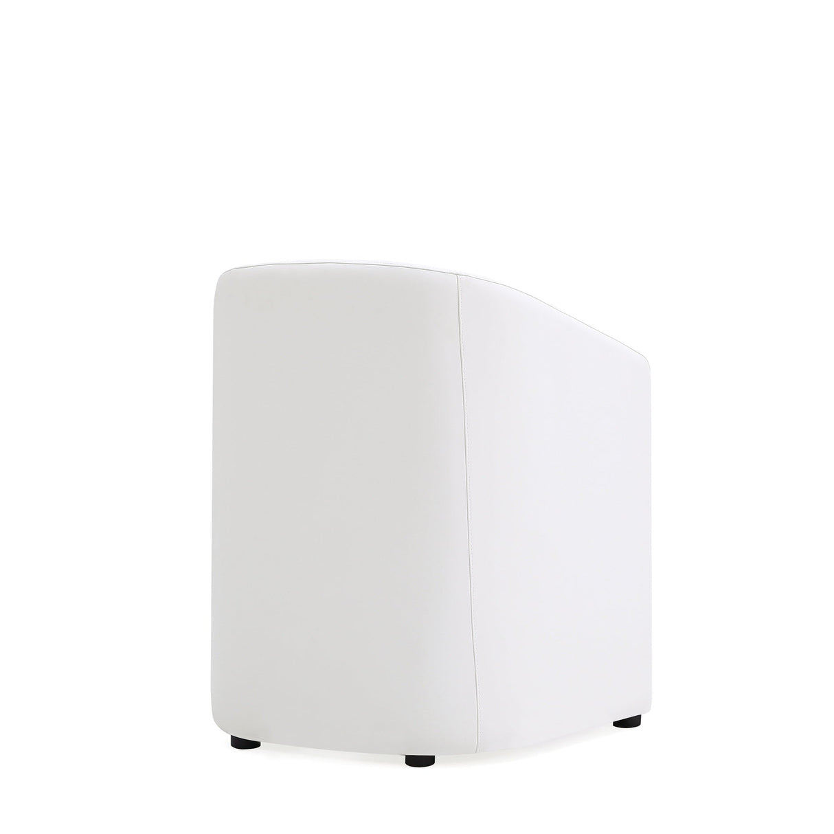 Anna Round Faux Leather Dining Chair in Cream (set of 2) by Manhattan Comfort at Eve Furniture