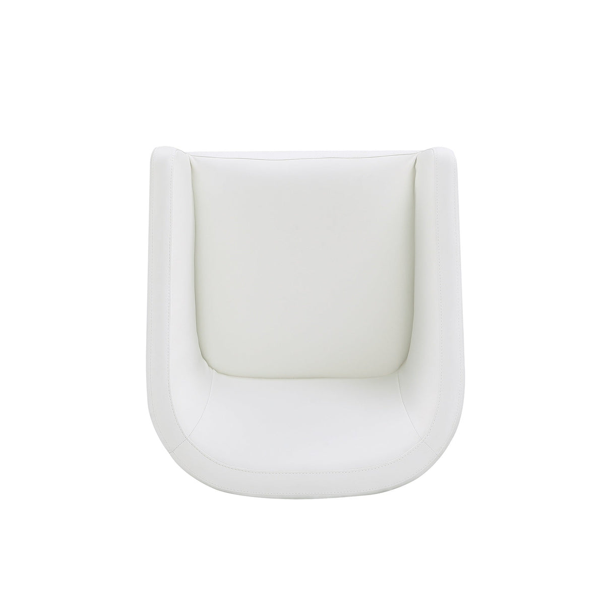 Anna Round Faux Leather Dining Chair in Cream (set of 2) by Manhattan Comfort at Eve Furniture