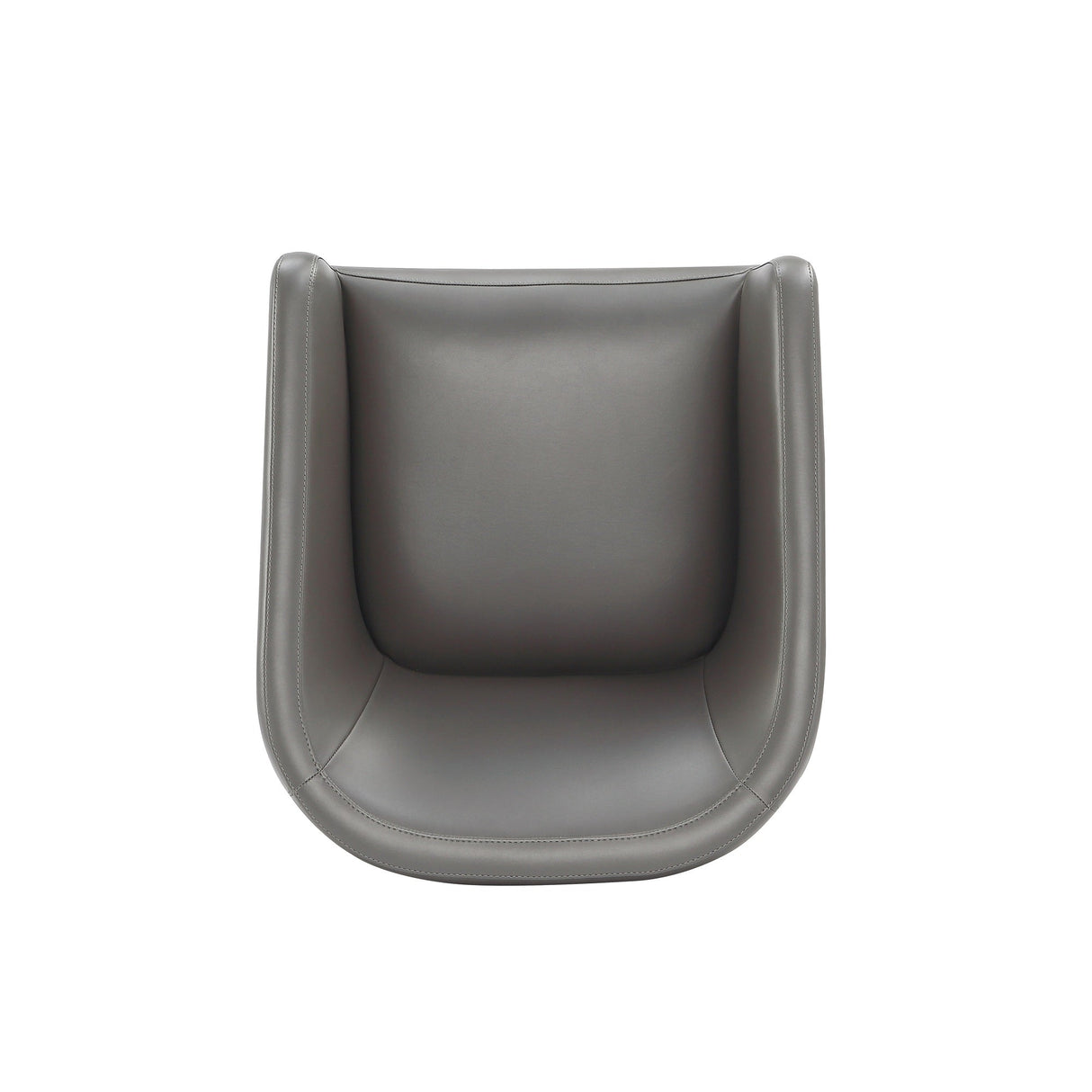 Anna Round Faux Leather Dining Chair in Pewter (set of 2) by Manhattan Comfort at Eve Furniture