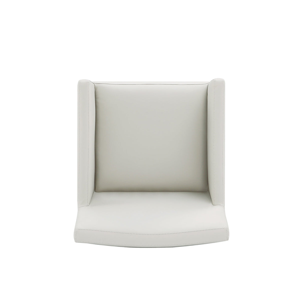 Anna Square Faux Leather Dining Arm Chair in Light Stone Grey (set of 2) by Manhattan Comfort at Eve Furniture