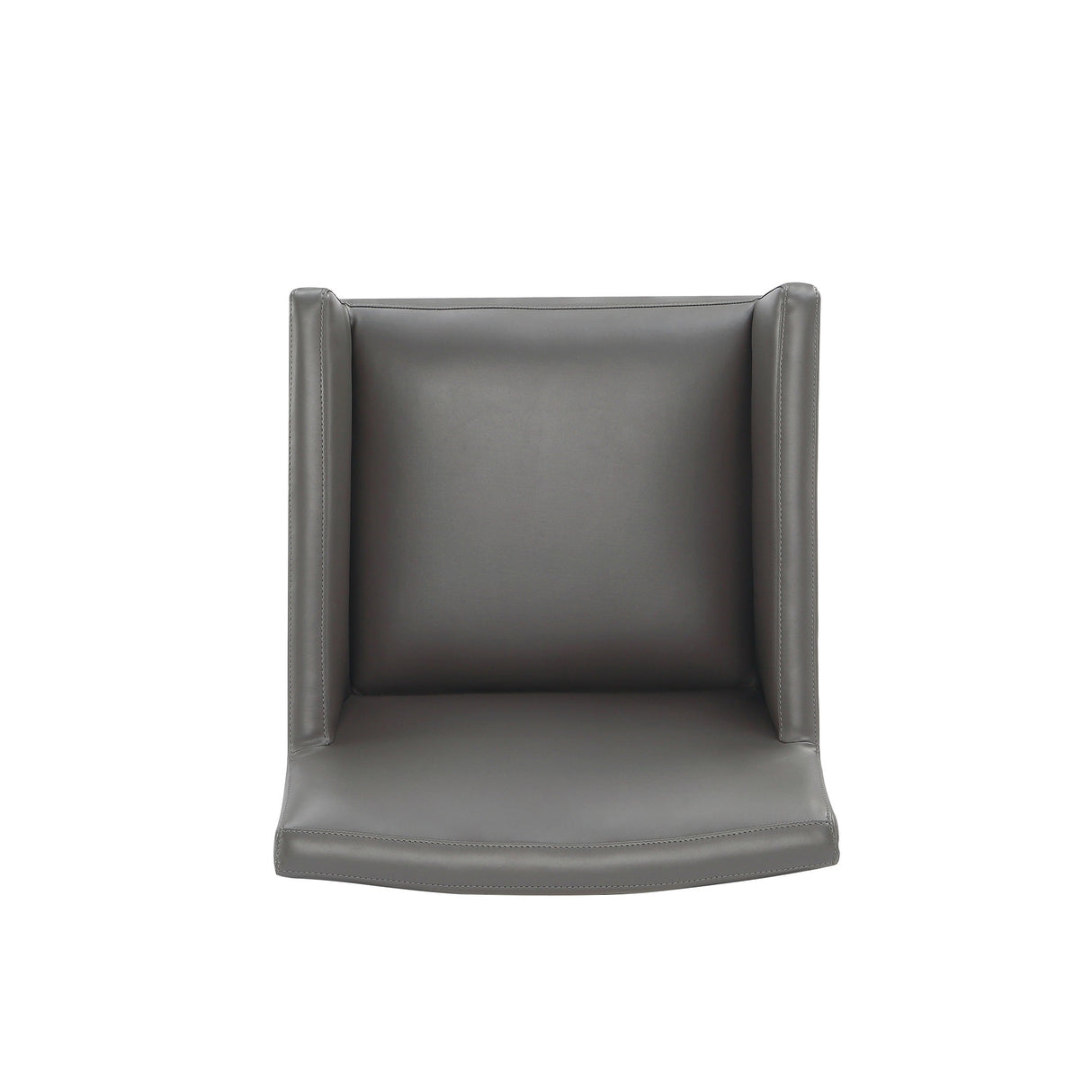 Anna Square Faux Leather Dining Arm Chair in Pewter (set of 2) by Manhattan Comfort at Eve Furniture