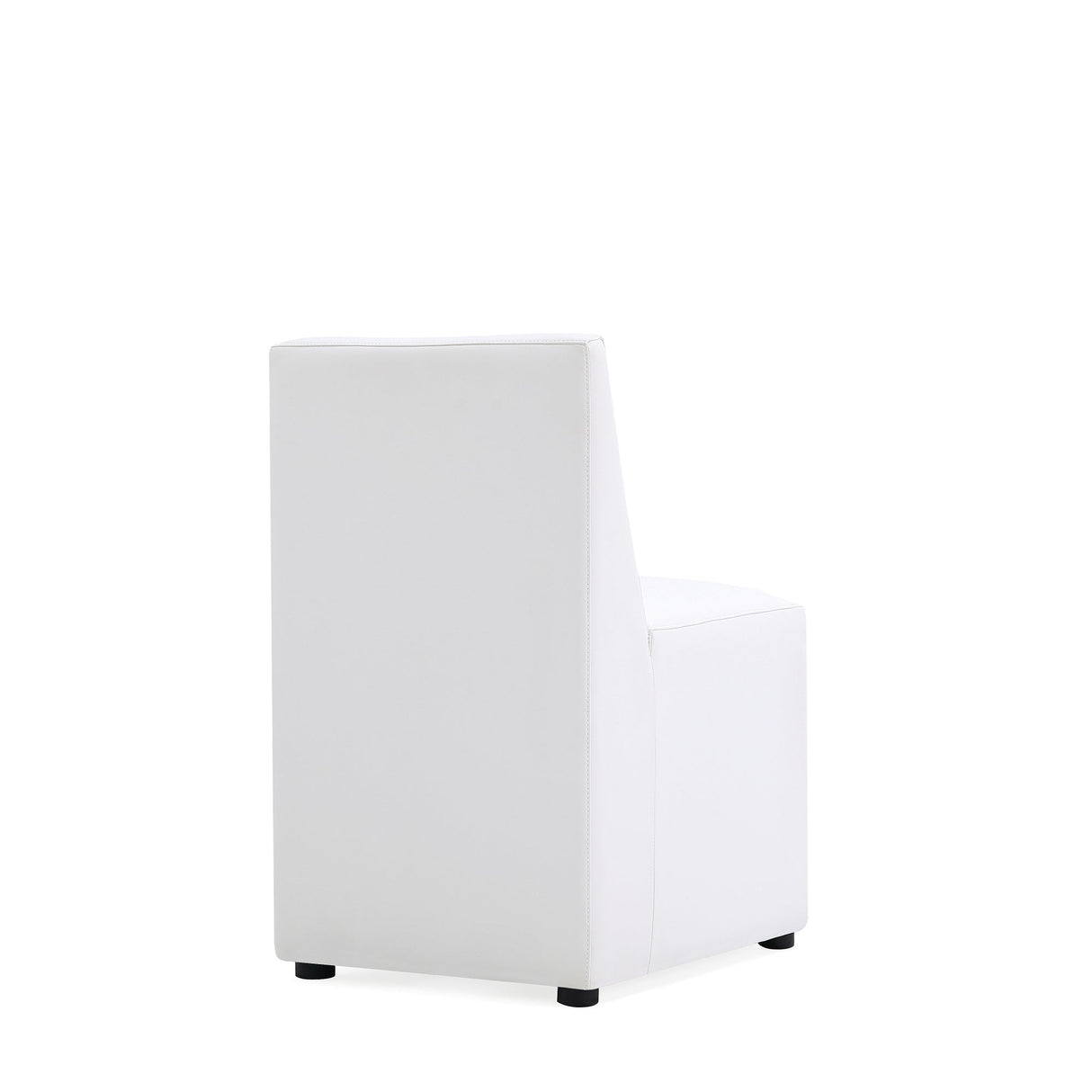 Anna Square Faux Leather Dining Chair in Cream (set of 2) by Manhattan Comfort at Eve Furniture