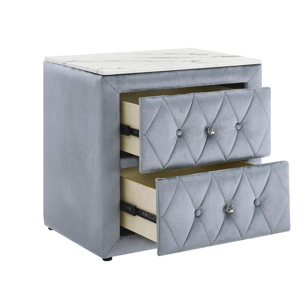 Annabelle Gray Nightstand by Crown Mark at Eve Furniture