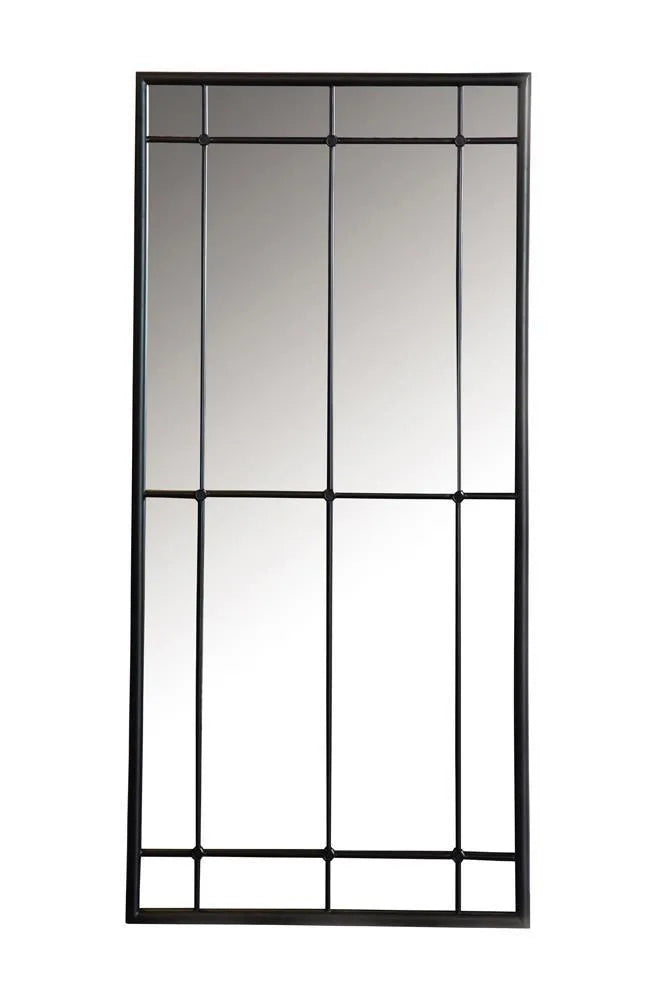 Annetta Black Rectangular Window Pane Wall Mirror by Coaster at Eve Furniture