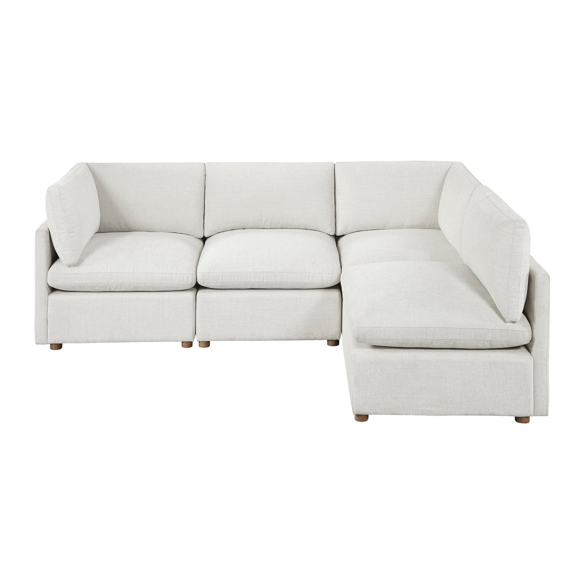 Annex Beige 4-Piece Chenille Modular Sectional by Homelegance at Eve Furniture
