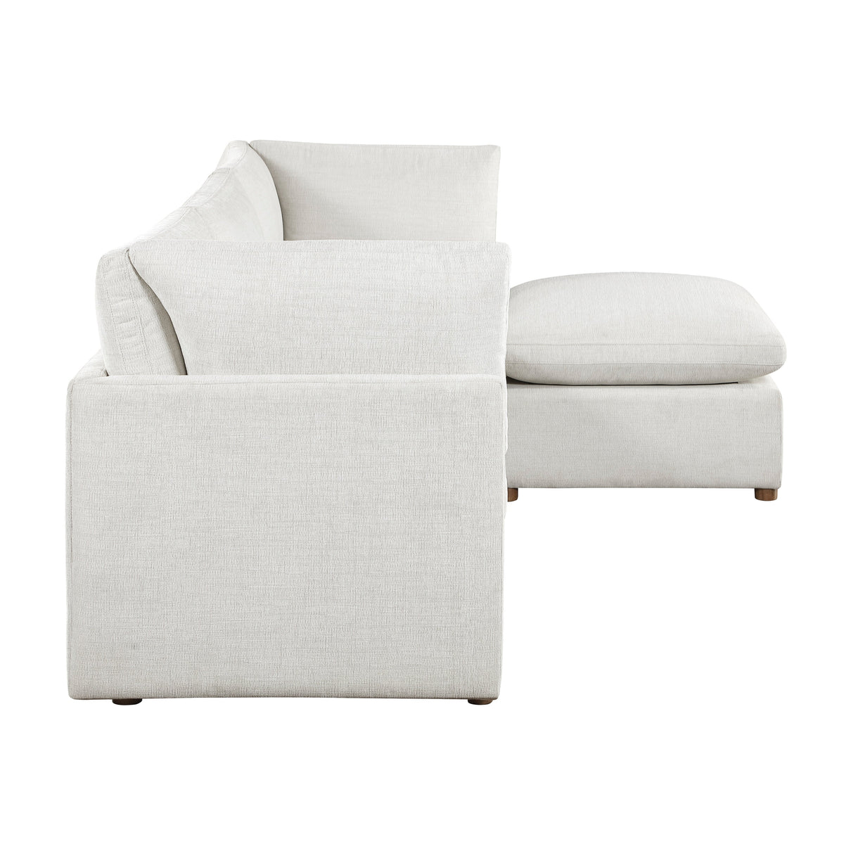 Annex Beige 4-Piece Chenille Modular Sectional with Ottoman by Homelegance at Eve Furniture