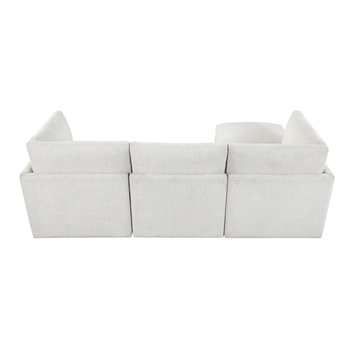 Annex Beige 4-Piece Chenille Modular Sectional with Ottoman by Homelegance at Eve Furniture
