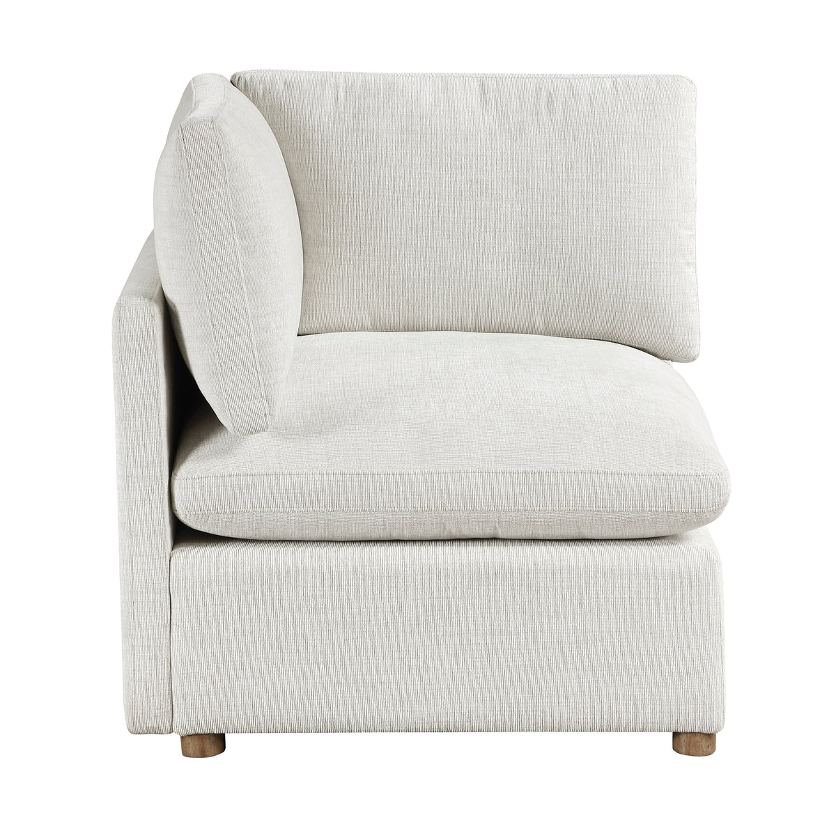 Annex Beige 5-Piece Chenille Modular Sectional with Ottoman and Reversible Cushions by Homelegance at Eve Furniture